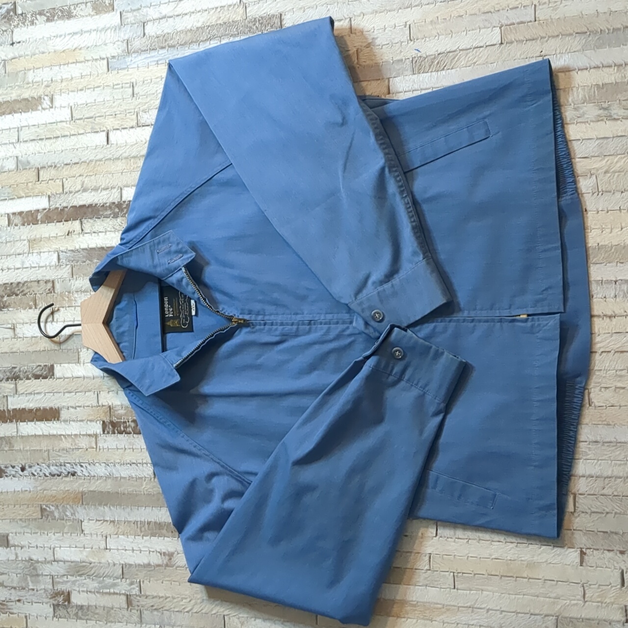 Vintage London Fog Blue Harrington Rain Repellent Jacket